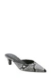 Marc Fisher Ltd Women's Rosa 2 Pointed Toe Embossed Kitten Heel Slide Pumps In Light Natural 110