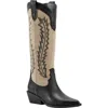 Marc Fisher Ltd Roselle Western Boot In Black/beige