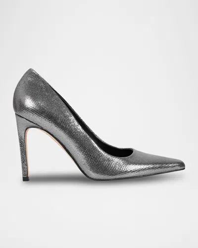 Marc Fisher Ltd Olivy Stiletto Pump In Pewter Snake Leather