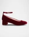 Marc Fisher Ltd Parri Ankle Strap Pump In Dark Red
