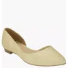 Marc Fisher Ltd Sunny Ballet Flat Women's 6.5 Light Natural Slip On Shoes Fzp050 (light Natural,6.5) In Brown