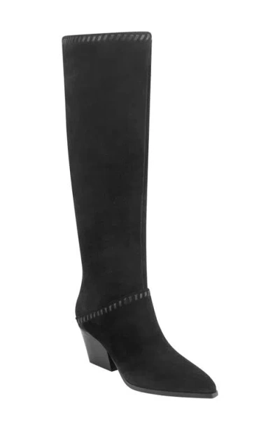 Marc Fisher Ltd Tayla Knee High Western Block Heel Boot In Animal Print