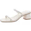 Marc Fisher Ltd Thoral Womens Leather Square Toe Slide Sandals