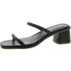 Marc Fisher Ltd Thoral Womens Leather Square Toe Slide Sandals In Black