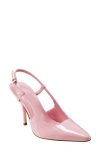 Marc Fisher Ltd Torry Slingback Pointed Toe Pump In Light Pink Patent