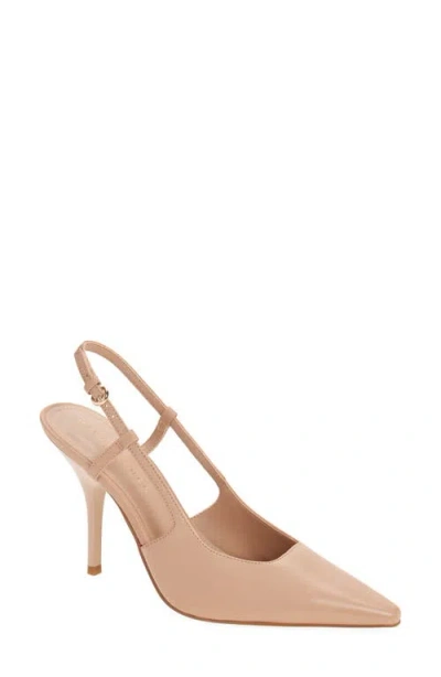 Marc Fisher Ltd Torry Slingback Pointed Toe Pump In Nude