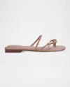 Marc Fisher Ltd Tubular Knot Ornament Slide Sandals In Mocha Mousse