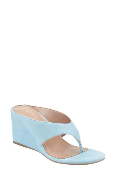 Marc Fisher Ltd Udena Wedge Flip Flop In Blue