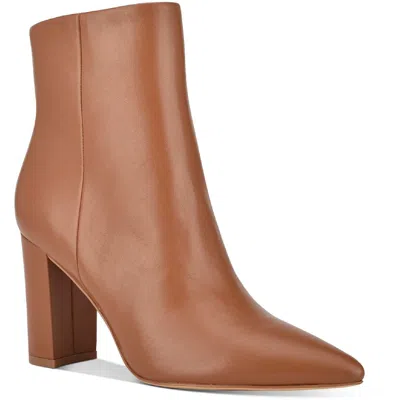 Marc Fisher Ltd Ulani Womens Block Heel Ankle Boots In Brown