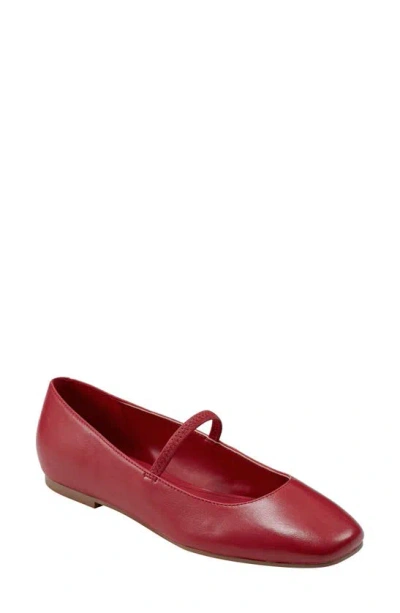 Marc Fisher Ltd Urella Mary Jane Flat In Medium Red