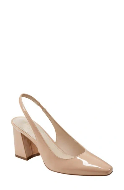 Marc Fisher Ltd Women's Valinda Block Heel Dress Slingback Pumps In Beige