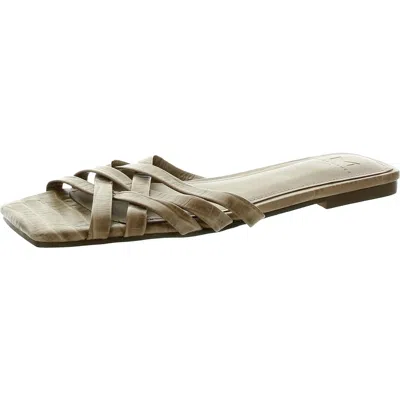 Marc Fisher Ltd Varro 2 Womens Embossed Leather Slide Sandals In Multi