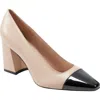 Marc Fisher Ltd Vernie Block Heel Pump In Natural