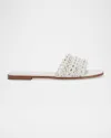 Marc Fisher Ltd Vickee Woven Sandals In Silver