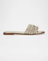 Marc Fisher Ltd Vickee Woven Sandals In Silver