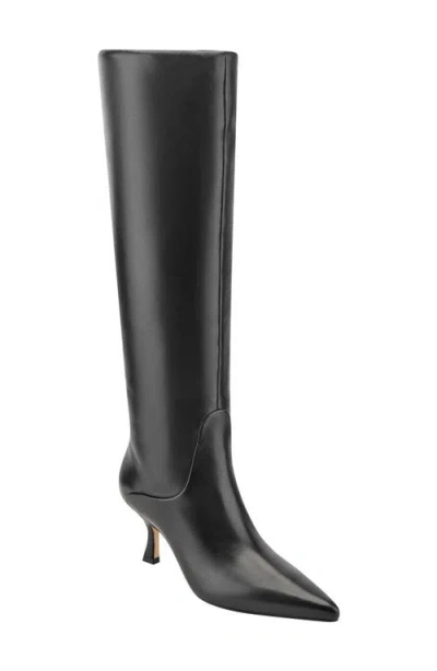 Marc Fisher Ltd Visola Pointed Toe Knee High Boot In Black