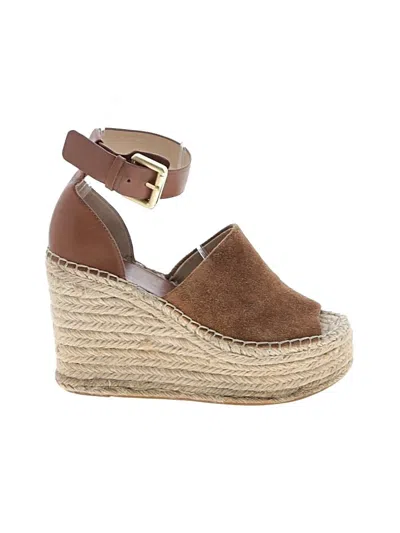 Pre-owned Marc Fisher Ltd Wedges In Brown