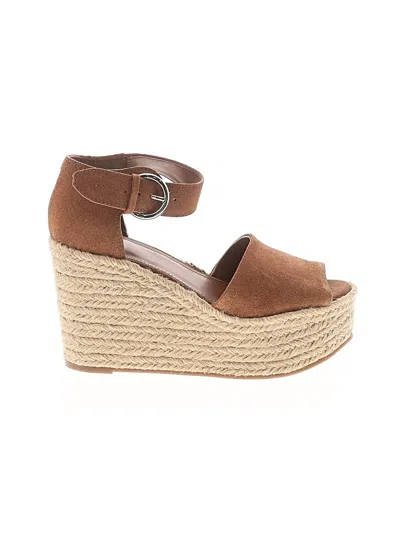 Pre-owned Marc Fisher Ltd Wedges In Brown