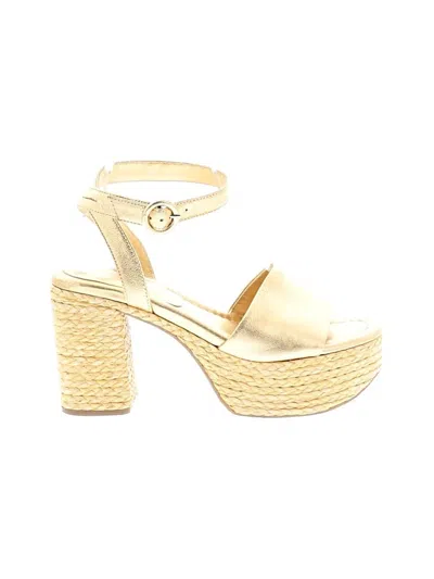 Pre-owned Marc Fisher Ltd Wedges In Gold