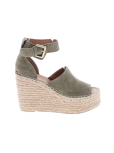 Pre-owned Marc Fisher Ltd Wedges In Green