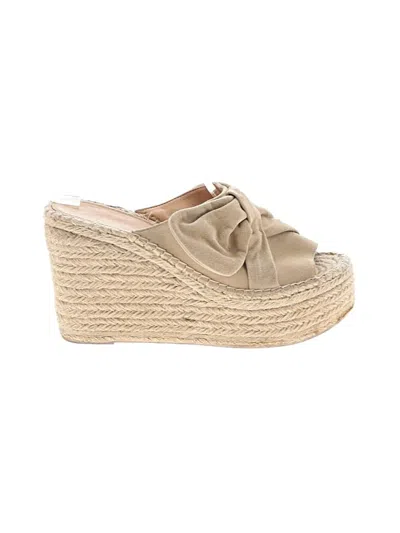 Pre-owned Marc Fisher Ltd Wedges In Tan