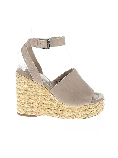 Pre-owned Marc Fisher Ltd Wedges In Tan