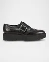 Marc Fisher Ltd Remona Wingtip Monk Strap Platform Loafer In Black