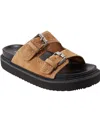 Marc Fisher Ltd Agusta Slide Sandal In Studded Cognac