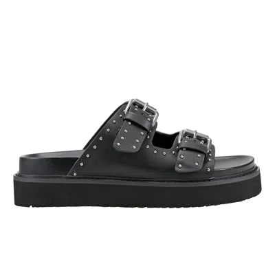 Marc Fisher Ltd Women's Agusta Studded Slide Sandal In Black