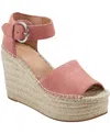 Marc Fisher Ltd Women's Alida High Platform Espadrille Wedge Sandals In Light Pink Suede