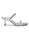 Marc Fisher Ltd Women's Alonde 60mm Leather Double-strap Heeled Sandals