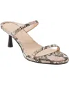 Marc Fisher Ltd Alonde Kitten Heel Slide Sandal In Blush,natural Snake Multi