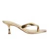 Marc Fisher Ltd Women's Amelea Leather Thong Sandal In Gold