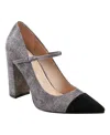 Marc Fisher Ltd Anellie Pointed Toe Pump In Light Grey,black Suede