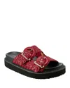 Marc Fisher Ltd Auggie Two Strap Sandal In Dark Red