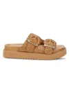 Marc Fisher Ltd Women's Auggie Woven Leather Slide Sandals In Neutral