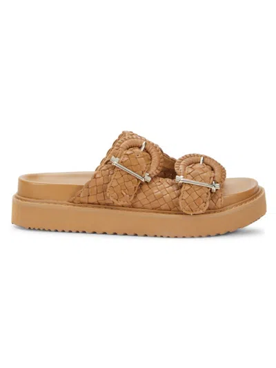 Marc Fisher Ltd Women's Auggie Woven Leather Slide Sandals