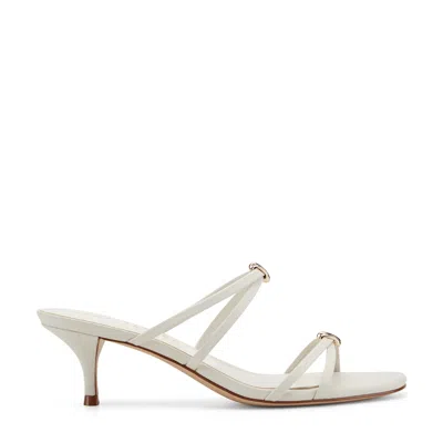Marc Fisher Ltd Women's Baizel Leather Mule Sandal In White