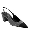 Marc Fisher Women's Blakeley Pointy Toe Dress Slingback Pumps In Silver,black