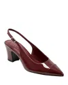 Marc Fisher Ltd Blakeley Slingback Pointed Toe Pump In Dark Red