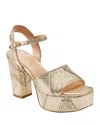 Marc Fisher Ltd Calyn Ankle Strap Platform Sandal In Animal Print
