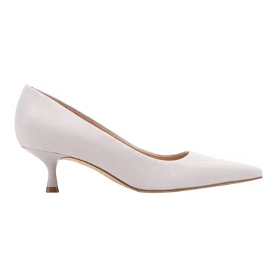 Marc Fisher Ltd Women's Calynna Leather Kitten Heel Pump In Gray