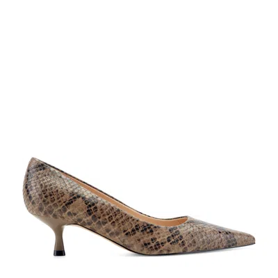 Marc Fisher Ltd Women's Calynna Leather Kitten Heel Pump In Animal Print