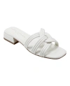 Marc Fisher Ltd Women's Casara Slip-on Square Toe Dress Sandals In Ivory Leather