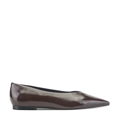 Marc Fisher Ltd Women's Casee Leather Flat In Brown