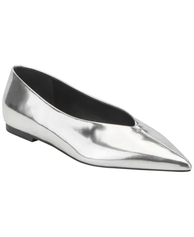 Marc Fisher Ltd Women's Casee Pointed Toe Dress Flats In Silver