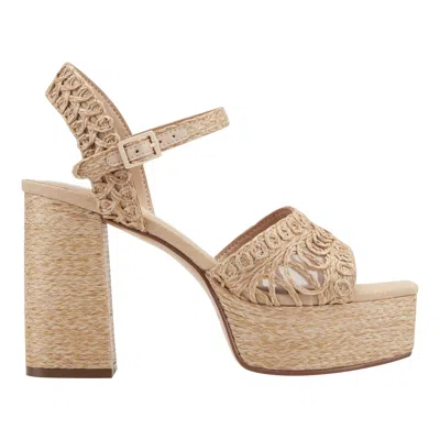 Marc Fisher Ltd Chayse Ankle Strap Platform Sandal In Neutral