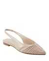 Marc Fisher Ltd Dalatee Slingback Pointed Toe Flat In Light Natural