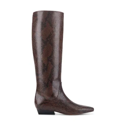 Marc Fisher Ltd Women's Dalli Leather Flat Boot In Brown