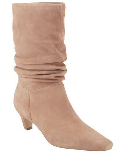 Marc Fisher Ltd Dalores Leather Boot In Brown